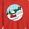 Boys' - Peanuts - Snoopy Woodstock Sled Long Sleeve Graphic T-Shirt - image 2 of 4