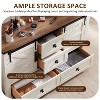 SinCiDo Farmhouse 48" Dresser w/4 Drawers & 2 Barn Doors, Chest of Drawers & Rustic TV Stand w/Adjustable Shelf for Living Room - 4 of 4