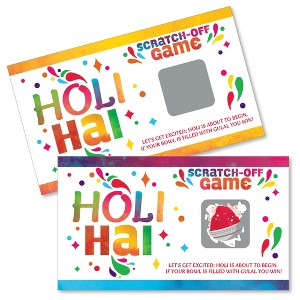 Big Dot of Happiness Holi Hai - Festival of Colors Party Game Scratch Off Cards - 22 Count - 1 of 4