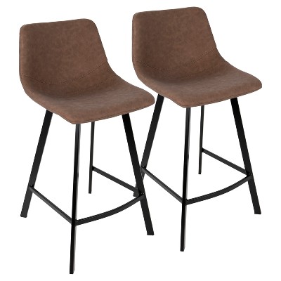 Set of 2 26" Outlaw Industrial Counter Height Barstool - Lumisource