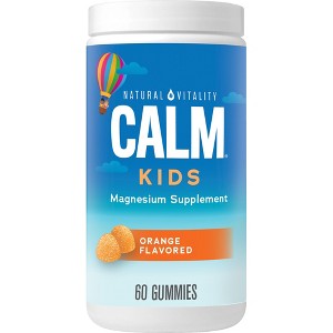 Natural Calm Kids' Vegan Gummies - Sweet Citrus - 60ct - 1 of 4