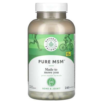 Natural Balance Pure MSM, 240 Capsules (1,000 mg per Capsule)