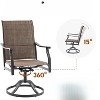 DSVIMOY Patio Dining Chairs, 2 Pieces Outdoor Dining Chairs Set, 360°Swivel Dining Chair for Patio, Brown, 23"*21.7"*40.2" - 4 of 4