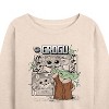 Women's - Star Wars - The Mandalorian Grogu Panels Lightweight French Terry Wide Neck Long Sleeve Graphic Shirt - 2 of 4