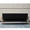 Modern Convertible Futon Sleeper with Mattress, Sturdy Metal Frame & Legs, Foldable Backrest Sofabed - 2 of 4