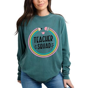 Simply Sage Market Teacher Squad Pencil Garment Dyed Long Sleeve - 1 of 4