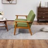 VYNXARIA Mid-Century Modern Solid Loveseat Sofa Upholstered Linen Loveseat, 2-Seat Upholstered Loveseat Sofa Modern Couch£¬Green - 4 of 4