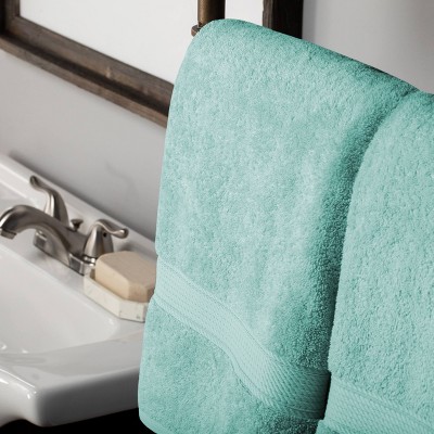 Oversized Seafoam Egyptian Cotton Washcloth Set