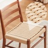 Fontoi Accent Chairs, 2PCS Wood Rattan Dining Room Chairs, Comfortable Chairs with Woven Seat, White, 17"*18.5"*32.1" - 4 of 4