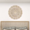 Olivia & May Wood Floral Handmade Intricately Carved Mandala Wall Decor White: Mixed Media, Framed Abstract Art, Modern Style - 4 of 4