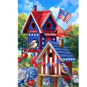 Briarwood Lane Spring House Flag 40x28 For Outdoor Home of the Free Birdhouses For Spring House Flag - 1 of 4