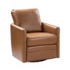 Hugo  Fall  Transitional  Wooden Upholstered Swivel Chair with metal base  for Bedroom and Living Room Deal of the day | ARTFUL LIVING DESIGN - 2 of 4