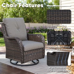 Gymojoy Outdoor Swivel Patio Chairs All-Weather Patio Swivel Glider Chairs Set of 2 - 1 of 4