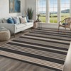 Modern Washable Living Room Rugs, Non Slip Stripped Lines Print Bedroom Carpet, Indoor Stain Resistant Floor Rugs for Dining Room Office - 4 of 4