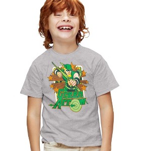 Boys' Short Sleeve Green Arrow Stars T-Shirt - 1 of 4