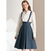 INSPIRE CHIC Women's High Waist Overall Corset Skater Suspender Dresses - 3 of 4