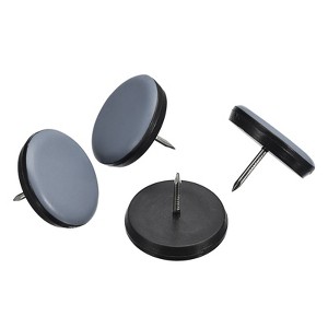 Unique Bargains Nail-on Round Chair Leg Protectors for Carpet Hardwood Floors - 1 of 4