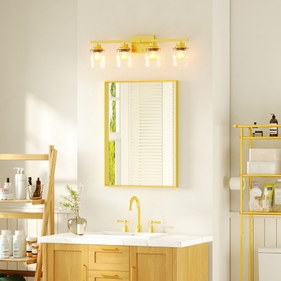 Rectangular Aluminum Framed Wall Bathroom Vanity Mirror