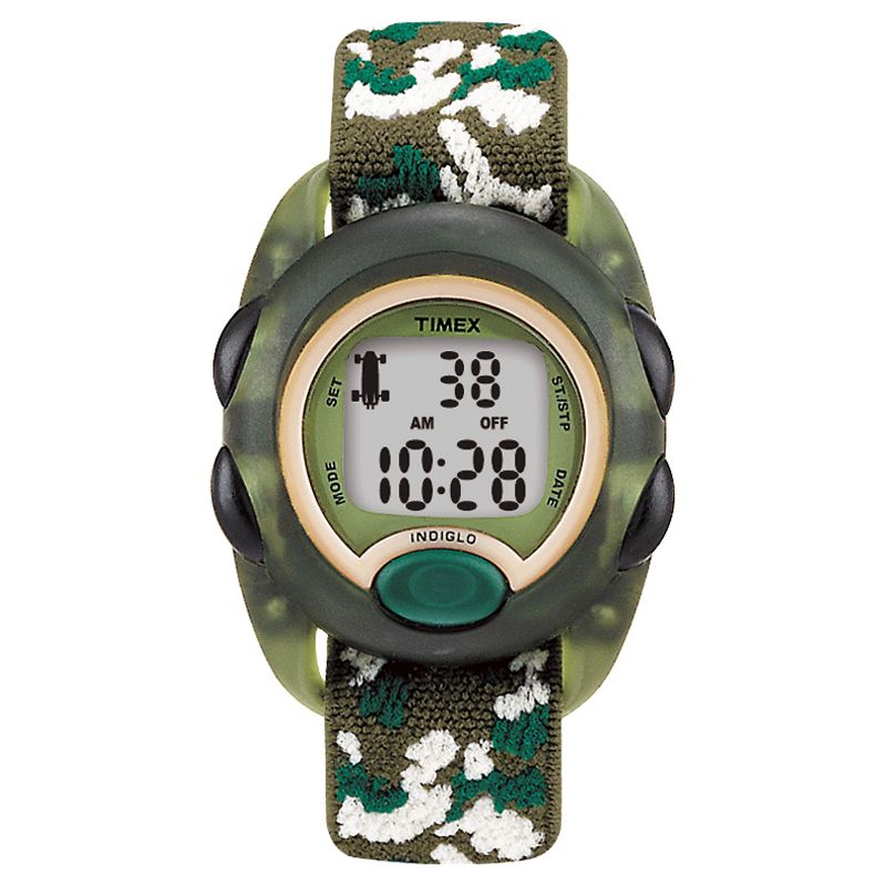 Kid&#39;s Timex Digital Watch with Camouflage Strap - Olive Green T71912XY, 1 of 4