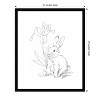 Amanti Art Bunny Sketch with Iris by Jodi Augustine Wood Framed Wall Art Print 21 in. x 25 in. - 4 of 4