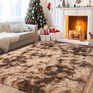 Soft Shag Area Rug 6x9 for Living Room or Bedroom, Fluffy Non-Slip Plush Carpet, Cozy Fuzzy Indoor Rug for Kids Room - 1 of 4