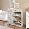 CAVINAS Shoe Organizer with 2 Drawers and 4 Flip Drawers,Freestanding Shoe Storage Cabinet with Adjustable Shelf for Hallway,Entryway - 2 of 4