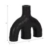 Decorative Double Arched Taper Candle Holder - Unique Volcano Texture Candlestick Holder for Dining Room Table Centerpieces - Black - 4 of 4