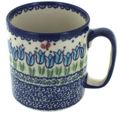Blue Rose Polish Pottery Garden Tulip Coffee Mug