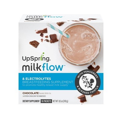 Upspring Milkflow Breastfeeding Supplement with Electrolytes - Chocolate Drink Mix - 8.5oz/16pk