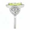 Slickblue Designer Stainless Steel Ring with Apple Green CZ and Clear Accent Stones, Modern Women’s Ring, Sizes 5-10 - 4 of 4