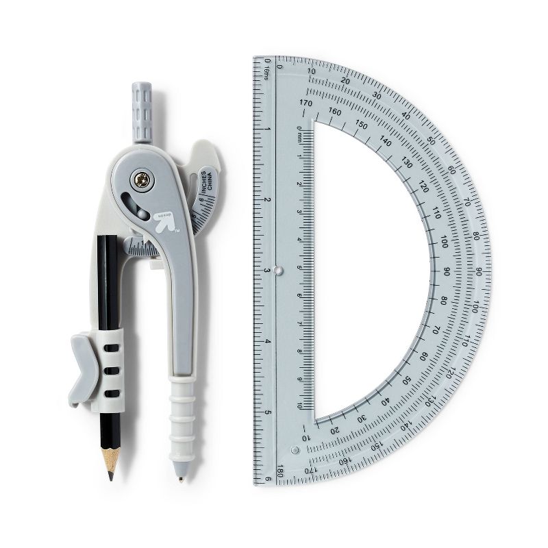 Compass and Protractor Set Gray - up &#38; up&#8482;, 2 of 6