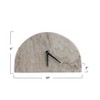 Storied Home Decorative Half Moon Marble Mantel Clock - 2 of 4