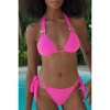 Moda Minx Amour 'Barbie Pink' Triangle Crystal Bikini Top - image 3 of 4