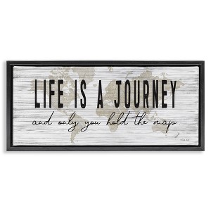 Stupell Industries Life Is a Journey Rustic World Map, 31" x 14" - 1 of 4