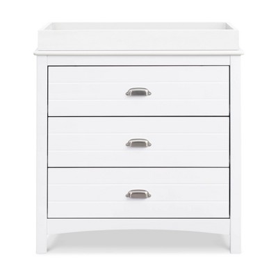 White Farmhouse Shiplap 3-Drawer Nursery Dresser