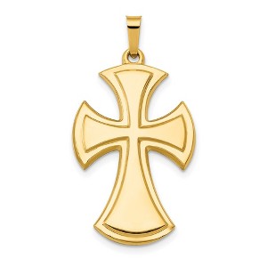 Black Bow Jewelry 14k Yellow Gold Polished Maltese Cross Pendant, 17 x 32mm - 1 of 4