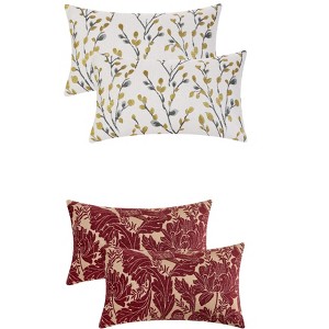 REGALWOVEN 4 Pcs Floral Pattern Throw Pillow Cases for Home Decor - 1 of 4