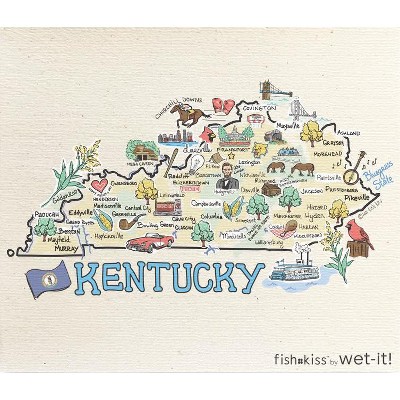 Wet it By Fishkiss State Washcloth - Kentucky