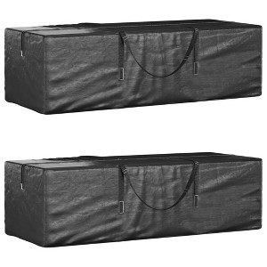 Aghana Digitals 2-Pack Black PE Christmas Tree Storage Bags with Handles & Zipper - Waterproof, - 1 of 4