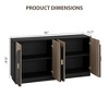 Garvee Mid-Century Modern Buffet Cabinet with Fluted Design & Arched Doors, Storage Sideboard for Dining Room, Living Room, Kitchen - 3 of 4