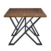 PAGED 70" Dining Table, Modern Kitchen Table with Aluminum Frame, Rectangle Patio Table for Indoor and Outdoor - 3 of 4