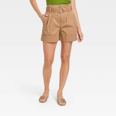 Women's High-Rise Paperbag Shorts - A New Day™