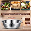 Itopfox 4-Piece Stainless Steel Mixing Bowls Set, Extra Large Metal Basin with Mirror Finish, Dishwasher Safe for Home & Commercial Use, Silver - 2 of 4