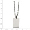 Black Bow Jewelry Stainless Steel Polished Engravable Rectangle Necklace, 18 Inch - 2 of 4