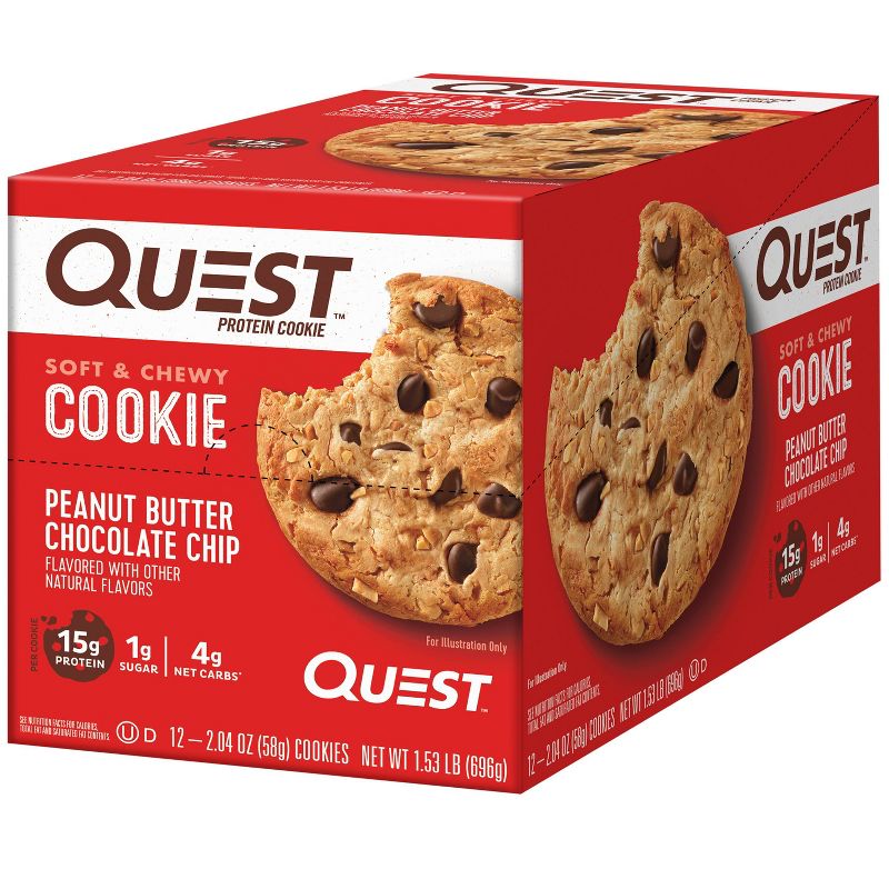 Quest Nutrition Protein Cookie - Peanut Butter Chocolate Chip, 1 of 9