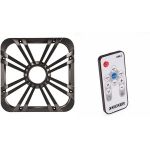 Kicker 11L712GLC 12" Charcoal Grille w/LED for SoloBaric 11S12L7 Subwoofer Sub & 41KMLC Remote Bundle - 1 of 4