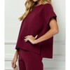 Women's Short Sleeve Sweater Top - SEE AND BE SEEN - 2 of 4
