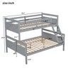 Kumasinova Twin-Over-Full Bunk Bed with Slanted Ladder & Safety Guardrails –  Solid Pine Wood Bed Frame, Convertible (Splits to 2 Beds) - 3 of 4