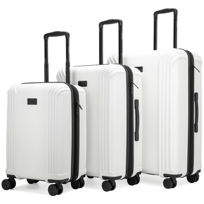 White hard shell online luggage set