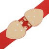 INSPIRE CHIC Women's Golden Leaf Stretchy Fashion Vintage Elegant Elastic Waist Belts 1 Pc - 3 of 4